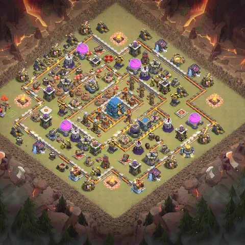 TH12 anti blimp anti 3-star war base layout #221