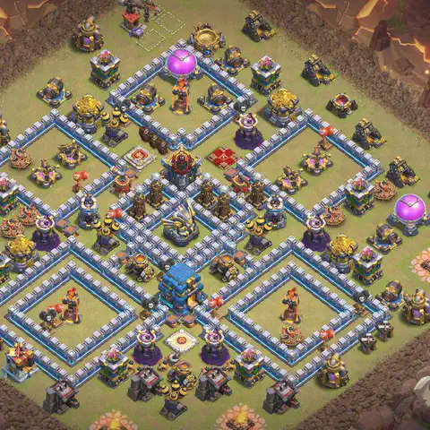 TH12 anti air anti 3-star war base layout #230