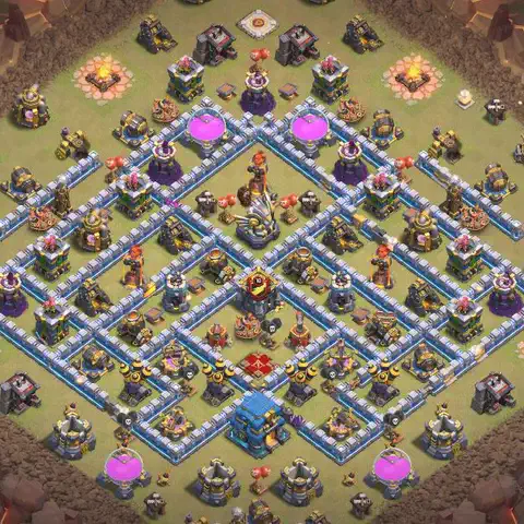 TH12 anti blimp anti 3-star war base layout #236