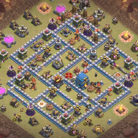 TH12 anti lavaloon anti 3-star war base layout #239