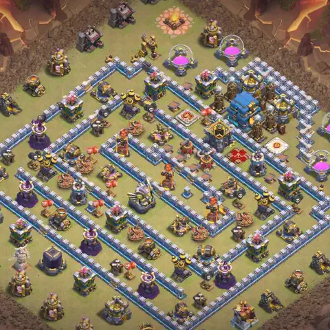 TH12 anti e-drag anti 3-star war base layout #242