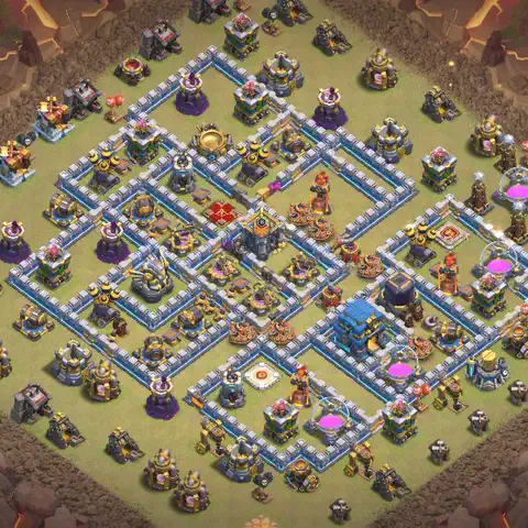 TH12 anti air anti 3-star war base layout #245