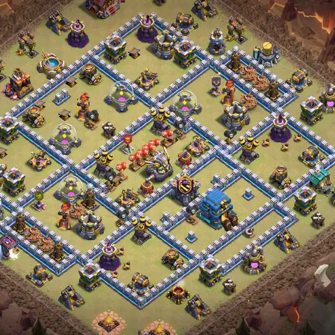 TH12 war CWL base layout with copy link for Clash of Clans anti 3 star defense, layout #040