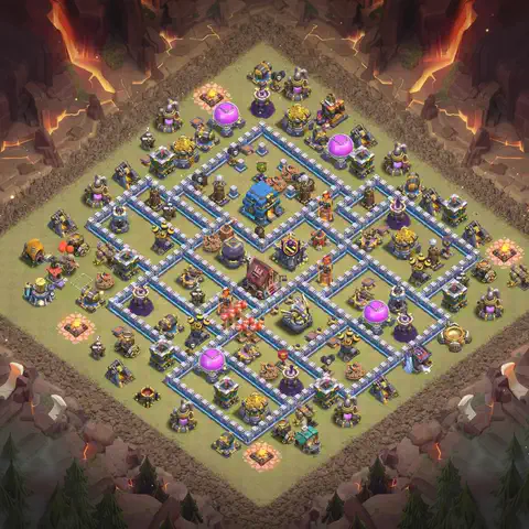 TH12 anti e-drag cwl war base layout #124