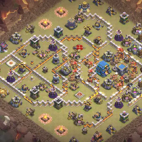 TH12 anti e-drag cwl war base layout #151