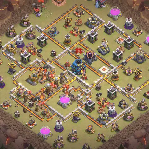 TH12 anti lavaloon cwl war base layout #193