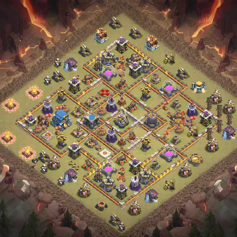 TH12 anti blimp cwl war base layout #226