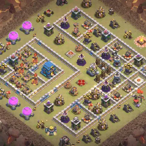 TH12 anti blimp cwl war base layout #235