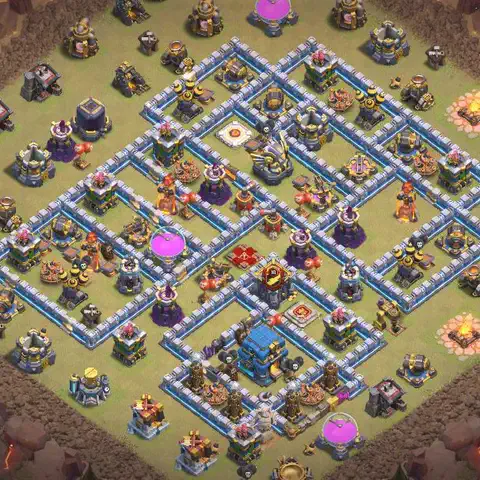 TH12 anti e-drag cwl war base layout #238