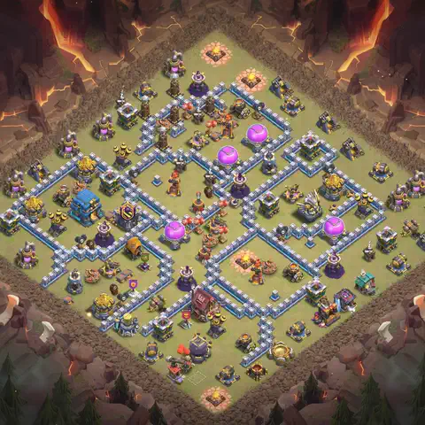 TH12 anti blimp war defense base layout #123