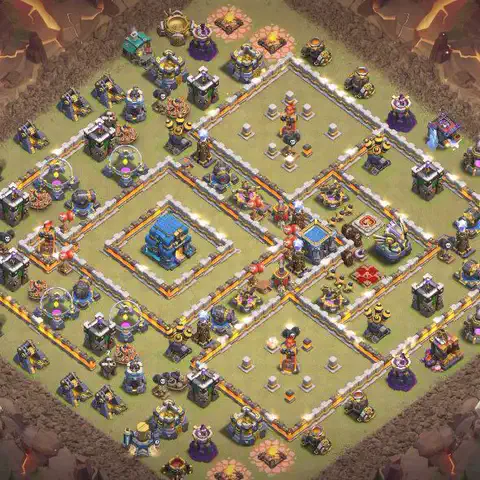 TH12 anti blimp war defense base layout #156