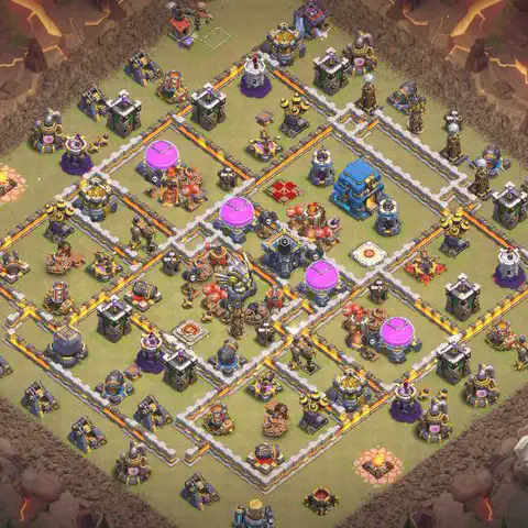 TH12 anti e-drag war defense base layout #171