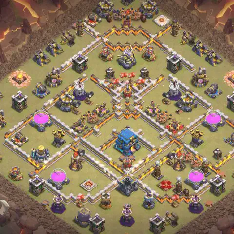 TH12 anti air war defense base layout #183