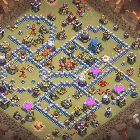TH12 anti e-drag war defense base layout #207