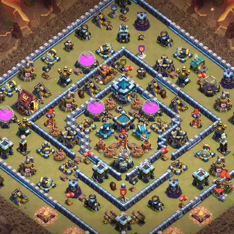 TH13 war anti 3 star base layout with copy link for Clash of Clans CWL defense, layout #011