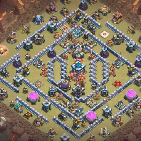 TH13 anti blimp anti 3-star war base layout #038