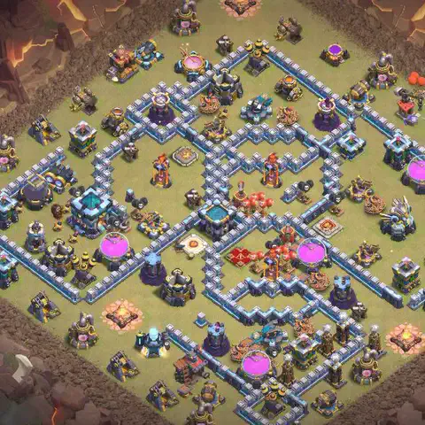TH13 anti lavaloon anti 3-star war base layout #062