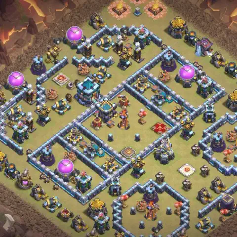 TH13 anti lavaloon anti 3-star war base layout #101