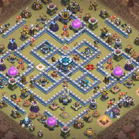 TH13 anti hydra anti 3-star war base layout #113
