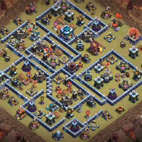 TH13 war CWL base layout with copy link for Clash of Clans anti 3 star defense, layout #019