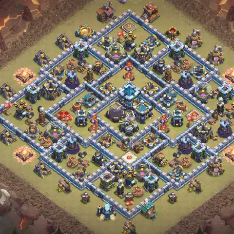 TH13 anti air cwl war base layout #046
