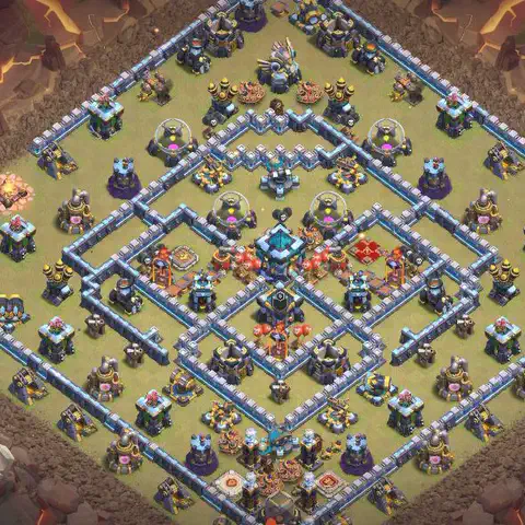 TH13 anti e-drag cwl war base layout #064