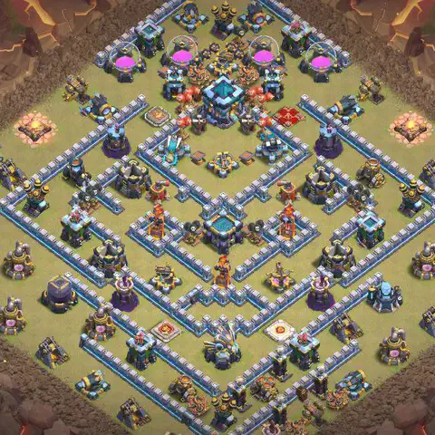 TH13 anti blimp cwl war base layout #079