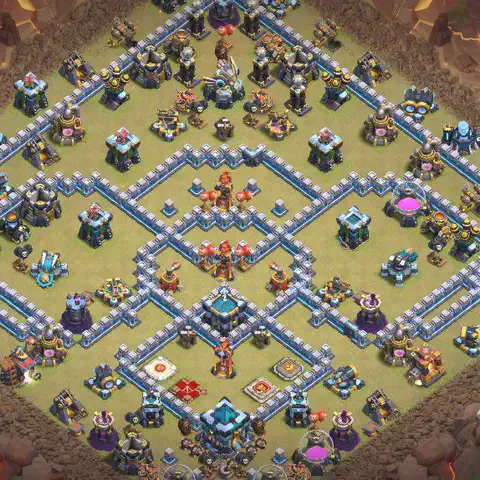TH13 anti air cwl war base layout #082