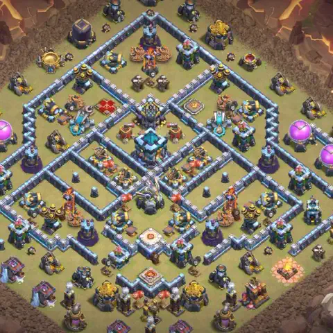 TH13 anti blimp cwl war base layout #100