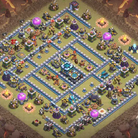 TH13 anti e-drag cwl war base layout #118
