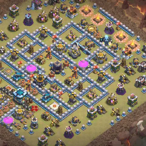 TH13 anti air cwl war base layout #121