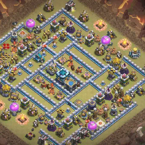 TH13 anti air cwl war base layout #124