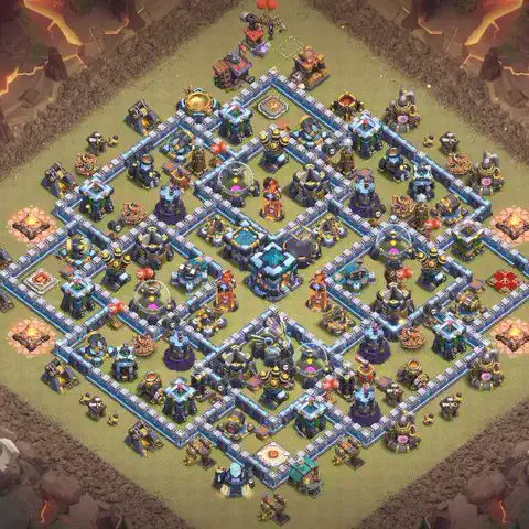 TH13 anti e-drag war defense base layout #045