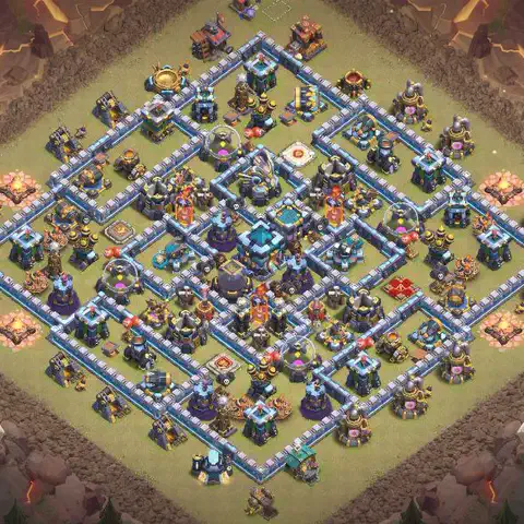 TH13 anti blimp war defense base layout #048