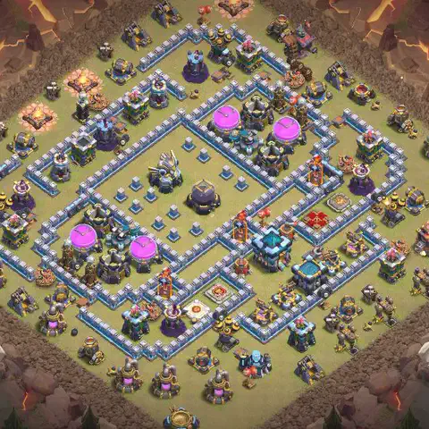 TH13 anti blimp war defense base layout #069