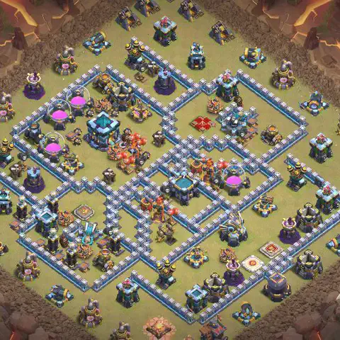 TH13 anti blimp war defense base layout #078