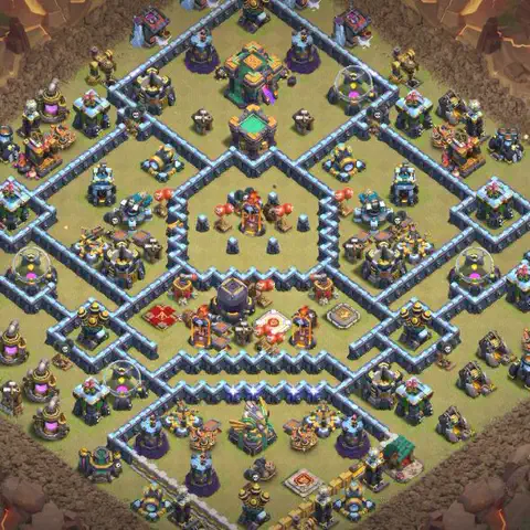 TH14 anti lavaloon anti 3-star war base layout #002