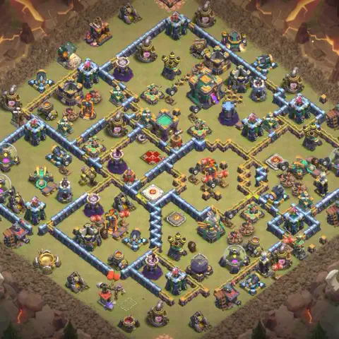 TH14 anti air anti 3-star war base layout #008