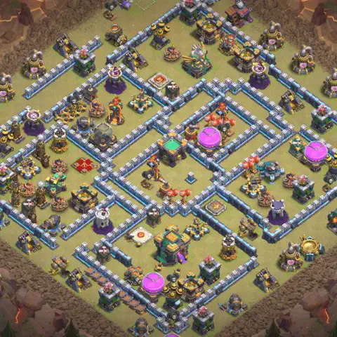 TH14 anti lavaloon anti 3-star war base layout #020