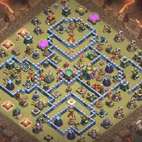 TH14 anti e-drag anti 3-star war base layout #026