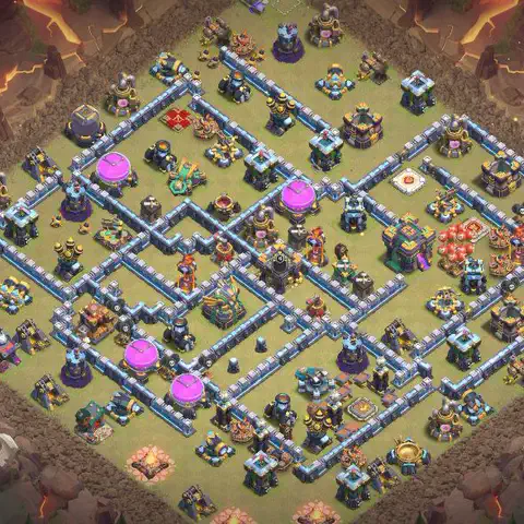 TH14 anti e-drag anti 3-star war base layout #032