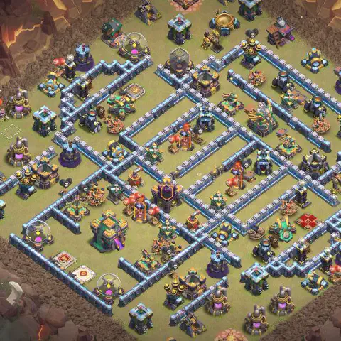 TH14 anti lavaloon anti 3-star war base layout #035