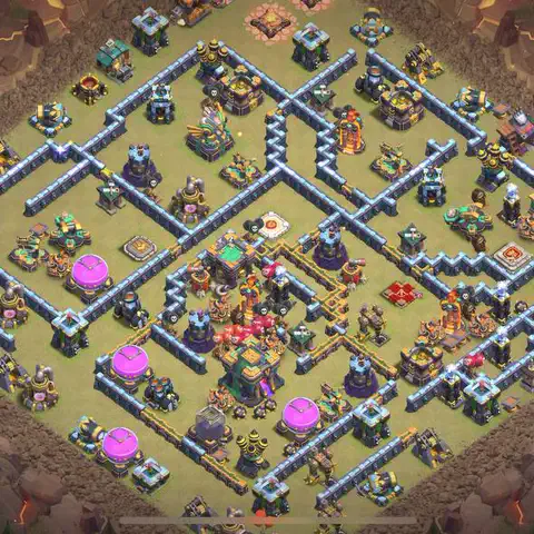 TH14 anti e-drag anti 3-star war base layout #038