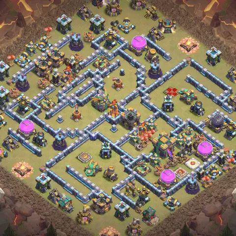 TH14 anti e-drag anti 3-star war base layout #044