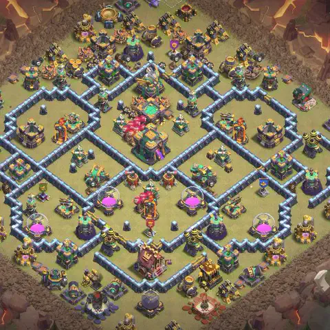 TH14 anti e-drag anti 3-star war base layout #065