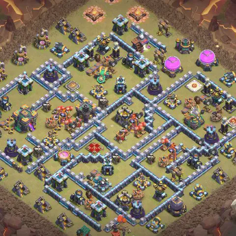 TH14 anti e-drag cwl war base layout #031