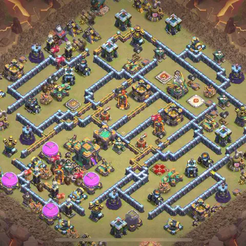 TH14 anti blimp cwl war base layout #037