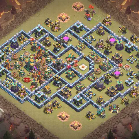 TH14 anti e-drag cwl war base layout #052