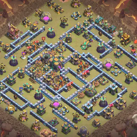 TH14 anti air cwl war base layout #061