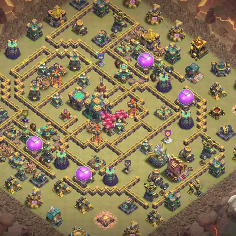 TH14 anti air cwl war base layout #064